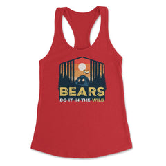 Bear Brotherhood Flag Bears Do It In The Wild Retro graphic Women's - Red