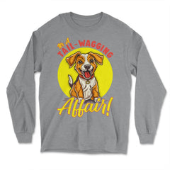 Jack Russell Terrier It's A Tail-Wagging Affair! Quote Print product - Long Sleeve T-Shirt - Grey Heather
