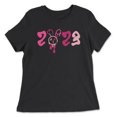 Chinese New Year of the Rabbit 2023 Pastel Goth Aesthetic graphic - Women's Relaxed Tee - Black