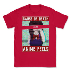 Retro Style Anime Girl Crying Japanese Glitch Aesthetic graphic - Red