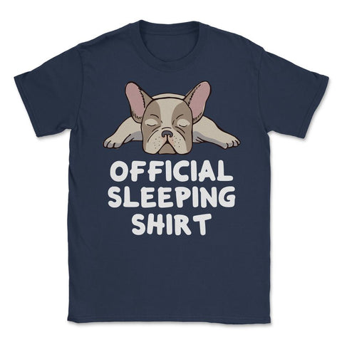 Funny Frenchie Dog Lover French Bulldog Official Sleeping graphic - Navy
