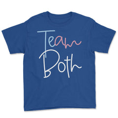 Funny Team Both Healthy Baby Pink Or Blue Gender Reveal design Youth - Royal Blue