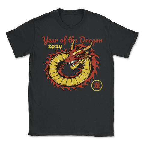 Chinese New Year 2024 Year of The Dragon Design graphic - Unisex T-Shirt - Black