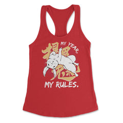 Middle Finger Rabbit Chinese New Year Rabbit Chinese design Women's - Red
