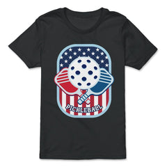 Pickleball 4th of July Freedom Patriotic Pickleball graphic - Premium Youth Tee - Black