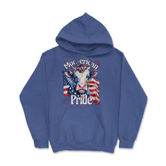 4th of July Moo-erican Pride Funny Patriotic Cow USA product Hoodie - Royal Blue