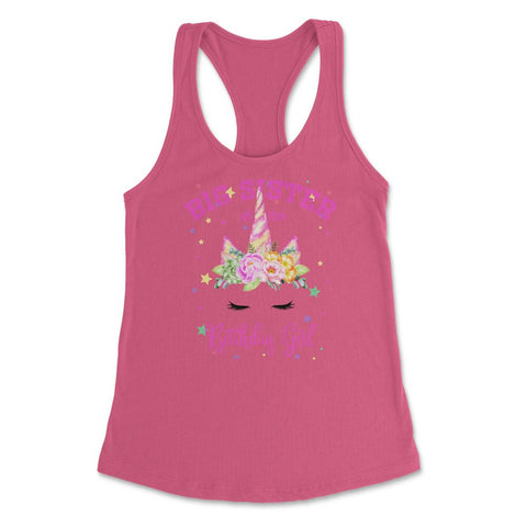 Big Sister of the Birthday Girl! Unicorn Face Theme Gift graphic