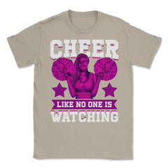 Cheer Like No One Is Watching Cheerleader Retro graphic Unisex T-Shirt - Cream