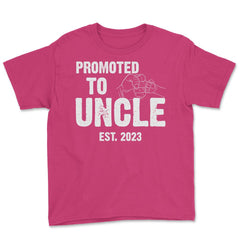 Funny Promoted To Uncle Est 2023 Soon To Be Uncle design Youth Tee - Heliconia