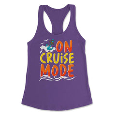 Cruise Vacation or Summer Getaway On Cruise Mode print Women's - Purple
