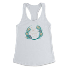 The pride of the peacock is the glory of God print Women's Racerback