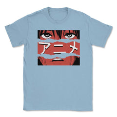 Anime Japanese Calligraphy Symbol Theme Gift graphic Unisex T-Shirt - Light Blue