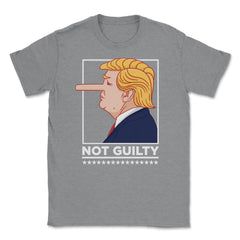 “Not Guilty” Funny anti-Trump Political Humor anti-Trump graphic - Grey Heather