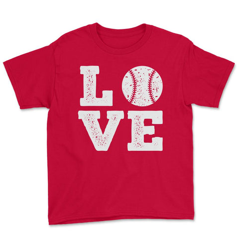 Funny Baseball Lover Love Coach Pitcher Batter Catcher Fan design - Red