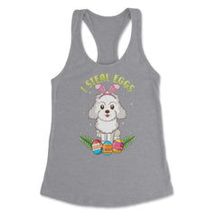 Easter Poodle dog with Bunny Ears Funny I steal eggs Gift product