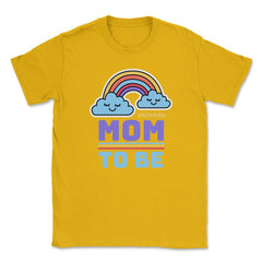 Rainbow Mom To Be for Mothers of Rainbow babies Gift design Unisex - Gold
