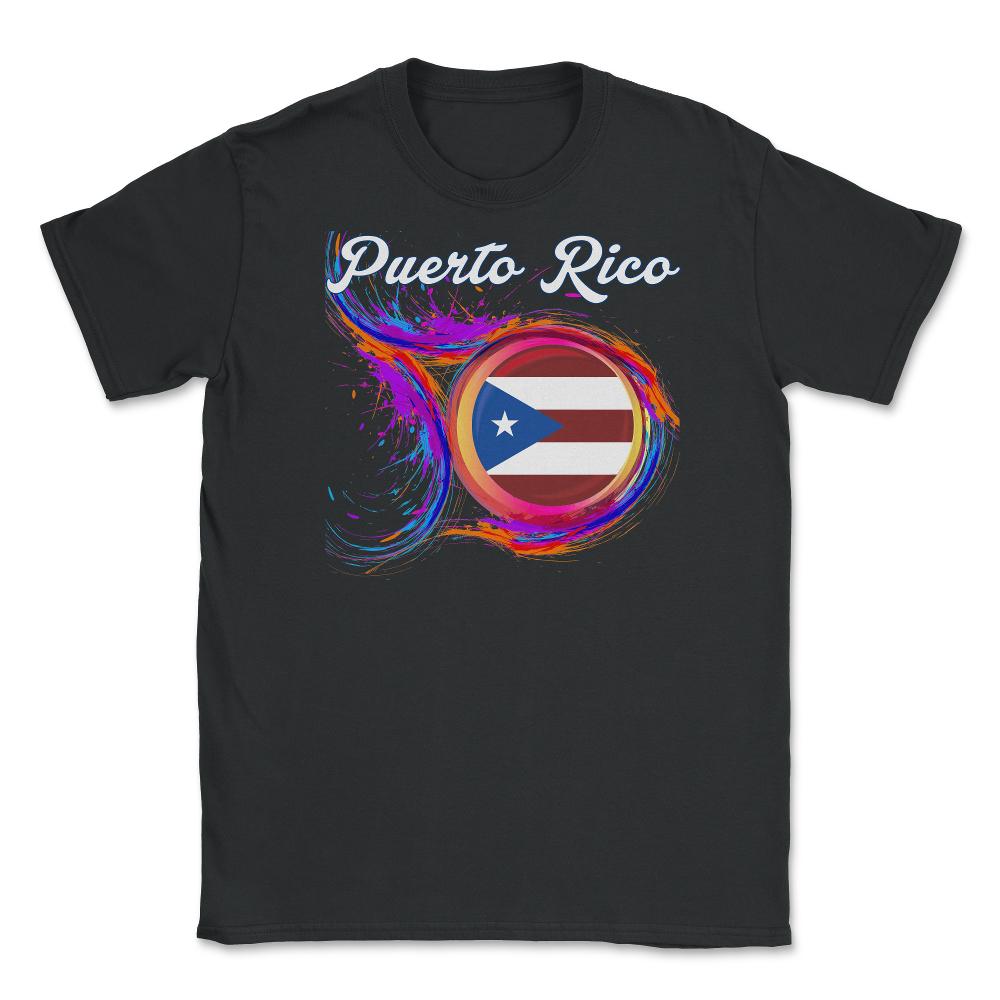 Puerto Rico Flag Gay Holi Greeting Boricua by ASJ graphic Unisex - Black