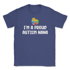 I'm A Proud Autism Awareness Nana Puzzle Piece Heart print Unisex - Purple