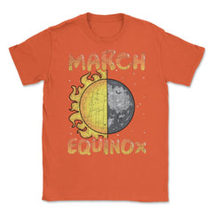 March Equinox Sun and Moon Cool Gift product Unisex T-Shirt - Orange