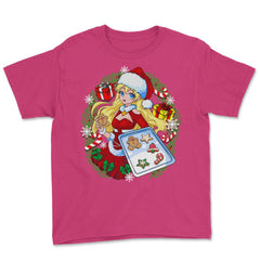 Anime Christmas Santa Girl with Xmas Cookies Cosplay Funny print - Heliconia