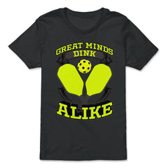 Pickleball Great Minds Dink Alike Pickleball graphic - Premium Youth Tee - Black