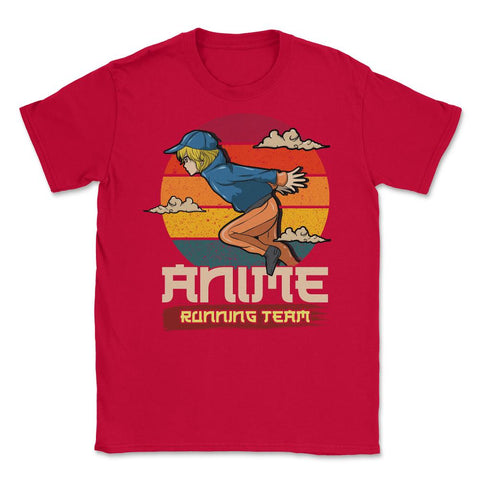 Anime Running Team Manga Funny Gift product Unisex T-Shirt - Red