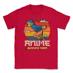 Anime Running Team Manga Funny Gift product Unisex T-Shirt - Red