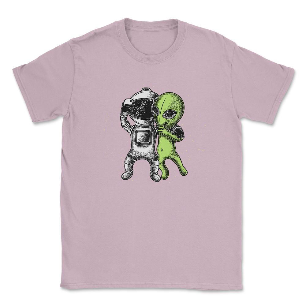 Alien Selfie Retro Style Funny Astronaut & Alien design Unisex T-Shirt