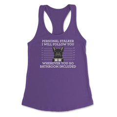 Funny French Bulldog Personal Stalker Frenchie Dog Lover graphic - Purple