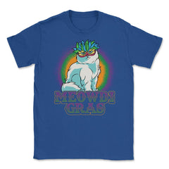 Mardi Gras Meowdi Gras Cat with mask Funny Gift print Unisex T-Shirt
