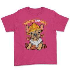 French Bulldog Construction Worker Hard Hat & Paws Frenchie graphic - Heliconia