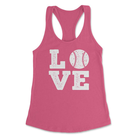 Funny Baseball Lover Love Coach Pitcher Batter Catcher Fan design - Hot Pink