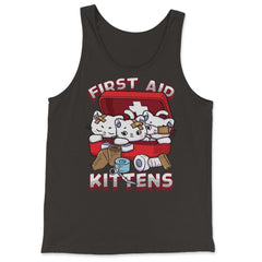 First Aid Kittens Pun Kawaii Kitties inside First Aid Box graphic - Tank Top - Black