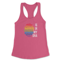 Is In My DNA Rainbow Flag Gay Pride Fingerprint Design design Women's