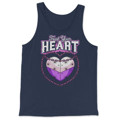 Asexual Trust Your Heart Asexual Pride product - Tank Top - Navy