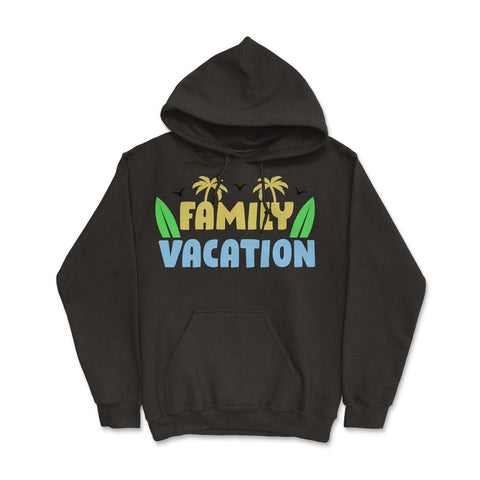 Family Vacation Tropical Beach Matching Reunion Gathering design - Black