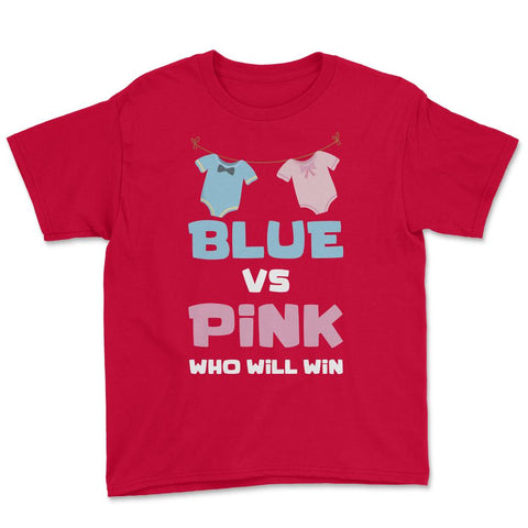Funny Baby Gender Reveal Party Blue Or Pink Who Will Win product - Red