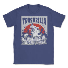Trashzilla Funny Possum Lover Trash Animal Possum Pun graphic Unisex - Purple
