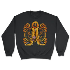 Steampunk Gears Female Boots - Unique Style For The Bold graphic - Unisex Sweatshirt - Black