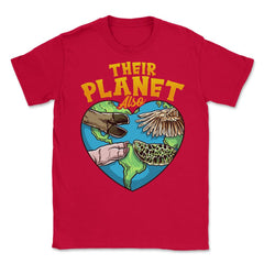 Their Planet Also Animal Rights Friendly Message Vegan Meme graphic - Red