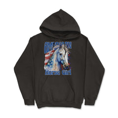 American Horse Girl Proud Patriotic Horse Girl product - Hoodie - Black
