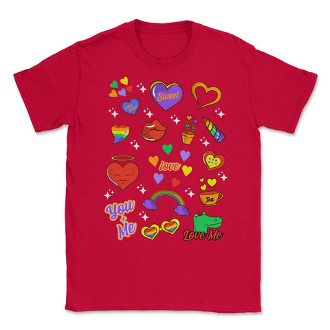 Gay Pride LGBTQ+ Collection Fun Gift design Unisex T-Shirt - Red