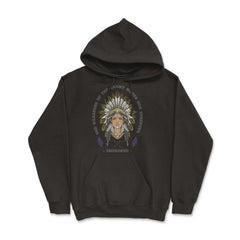 Chieftess Peacock Feathers Motivational Native Americans design - Hoodie - Black