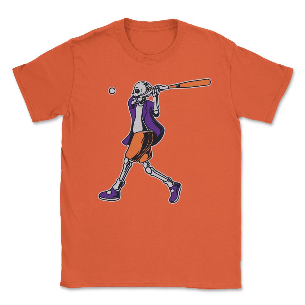 Baseball Skeleton Halloween Baseball Player Halloween graphic Unisex - Orange