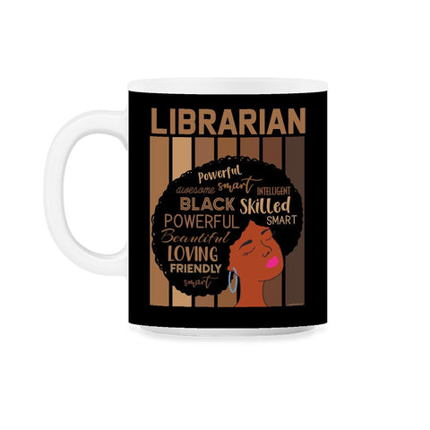 Librarian Melanin African American Woman Reading Lover print 11oz Mug