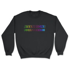 ATTENZIONE PICKPOCKET!!! Trendy Text Design graphic - Unisex Sweatshirt - Black