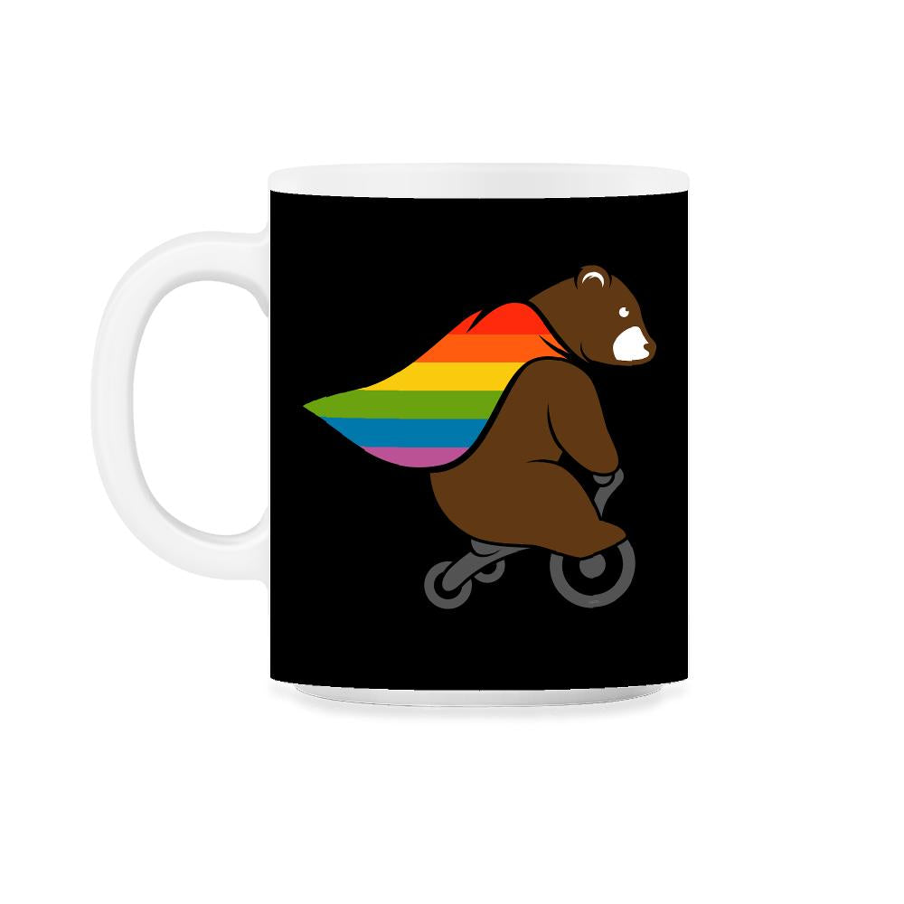 Rainbow Flag Bear Hero Gay Pride print 11oz Mug