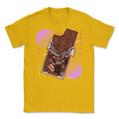 Chocolate Snack Kawaii Aesthetic Pop Art graphic Unisex T-Shirt - Gold