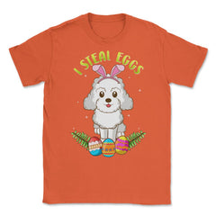 Easter Poodle dog with Bunny Ears Funny I steal eggs Gift product - Orange