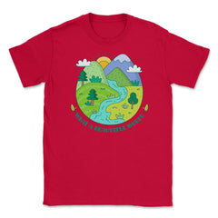 What a beautiful world Earth Day design Gifts graphic Tee Unisex - Red